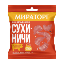 Чипсы мясные Сухиничи из свинины классические 40гр 1/10шт Мираторг)