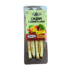 Сэндвич с салями и сыром 150гр (4шт) зам Рузком)