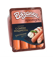 Сосиски с сыром Моцарелла Вязанка ц/о 420гр 1/6шт Стародворье)
