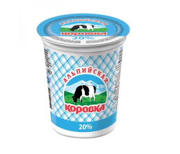 Альпийская коровка с зам молоч жира 20% 500гр (6шт)